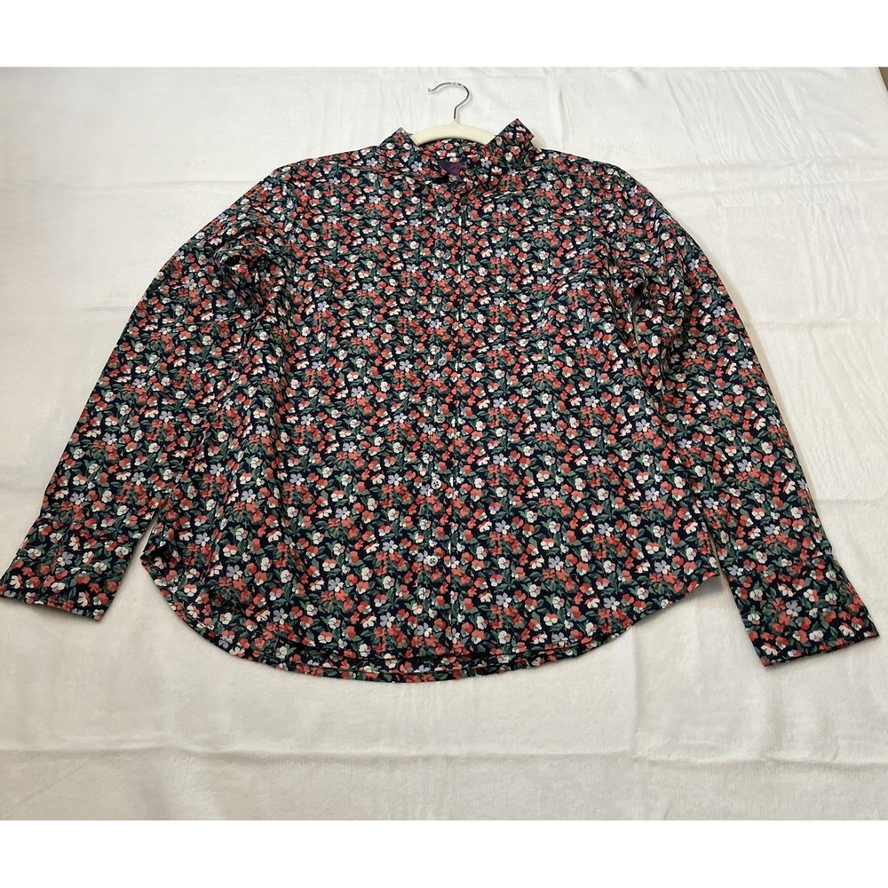 J.Crew Liberty Sarah Floral Slim Perfect Shirt Womens 8 Cotton Button Down AU342